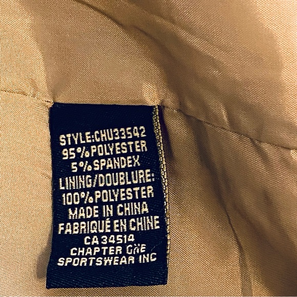 Jules & Leopold Stretch Double Breasted Tan Blazer Jacket Womens Sz S - Picture 9 of 10